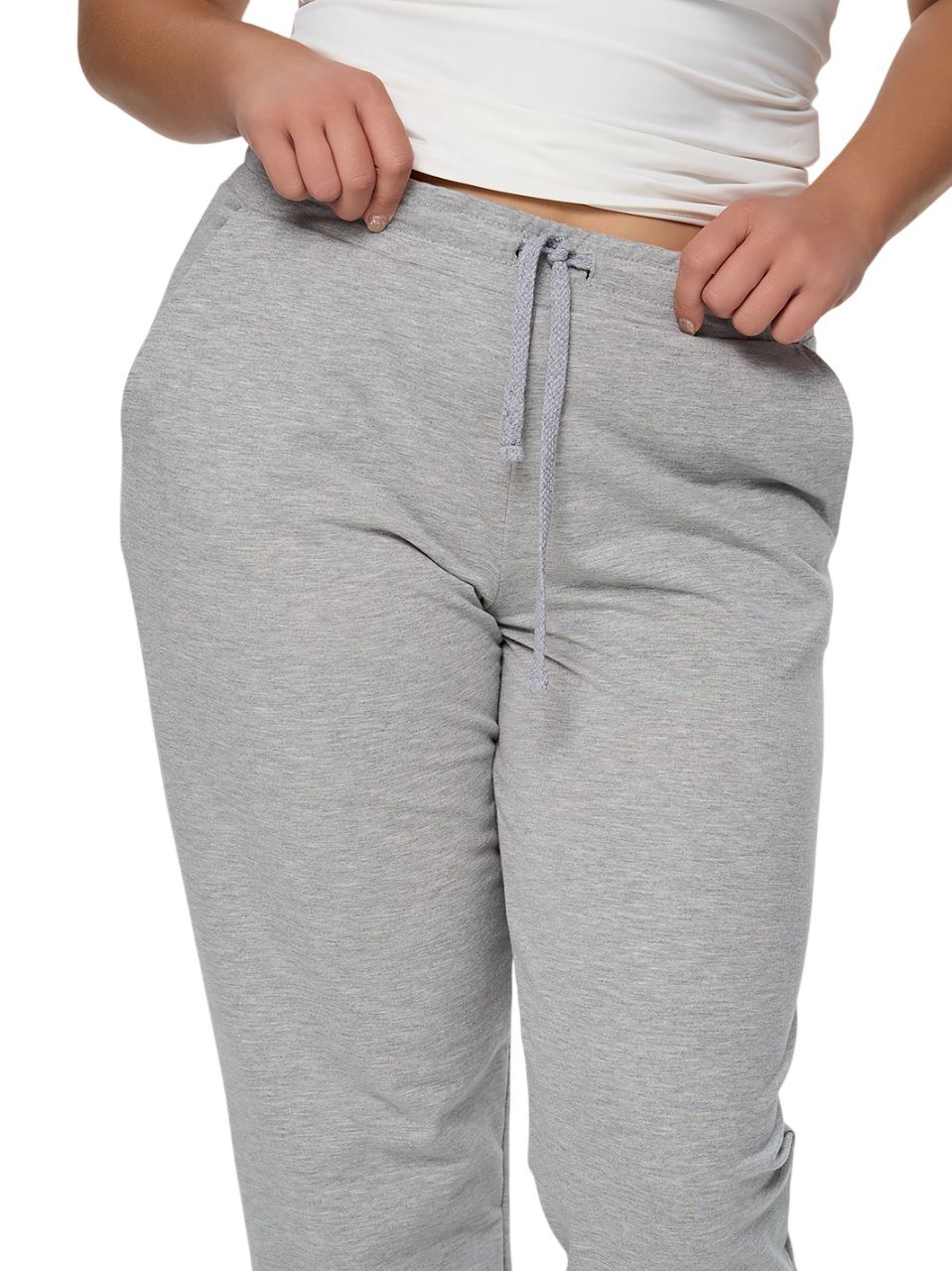 Спортивные штаны женские Roza 220505 2XL серо-меланжевые фото 