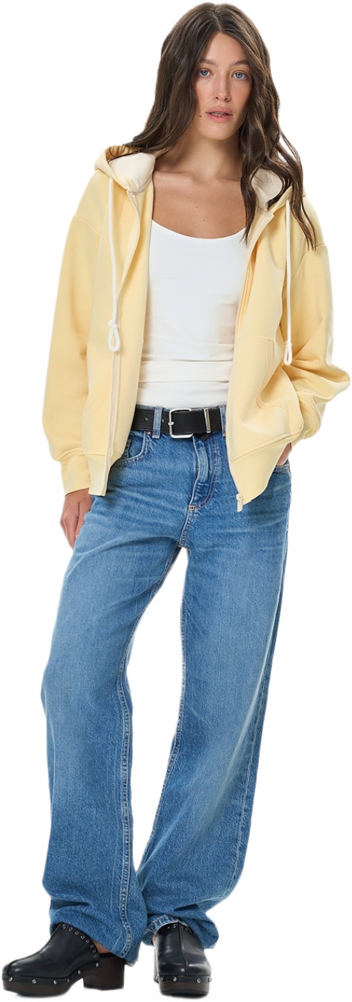 Худи на молнии женское Roza 241204 2XL желтое фото 4