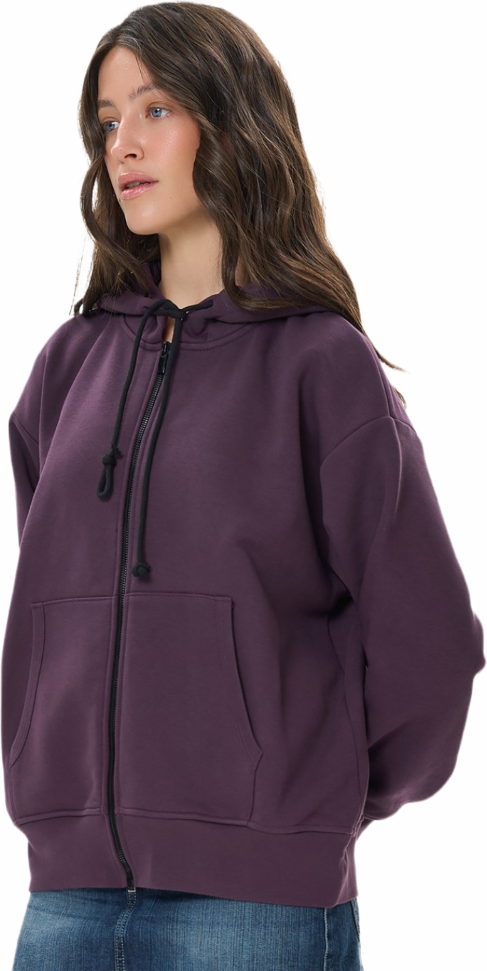 Худі на застібці жіноче Roza 241204 XS фіолетовефото3
