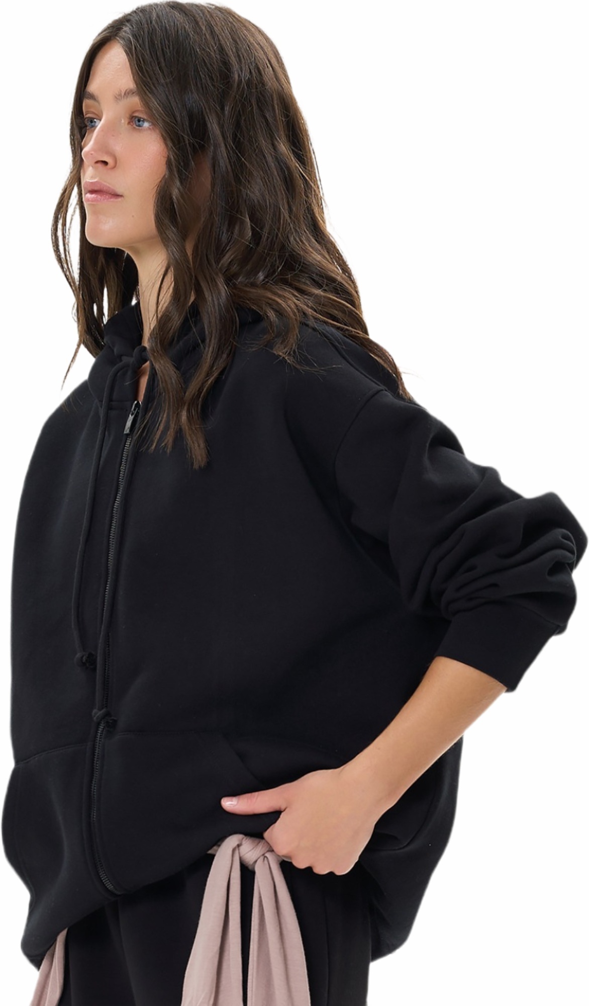 Худі на застібці жіноче Roza 240427 S чорнефото5