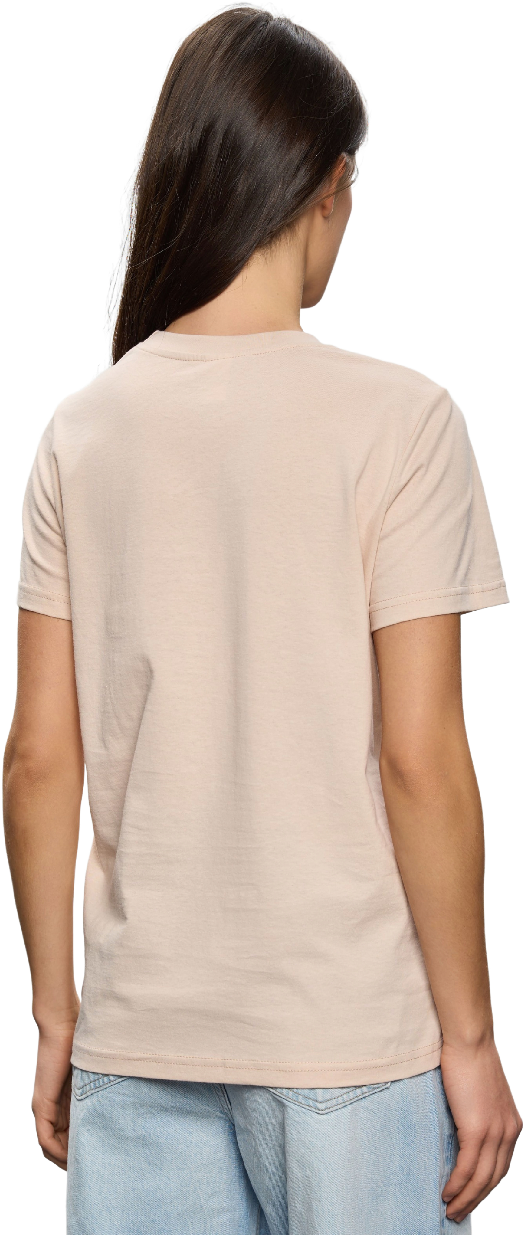 Футболка хлопковая женская Roza 231107 XS пепельно-телесная фото 2