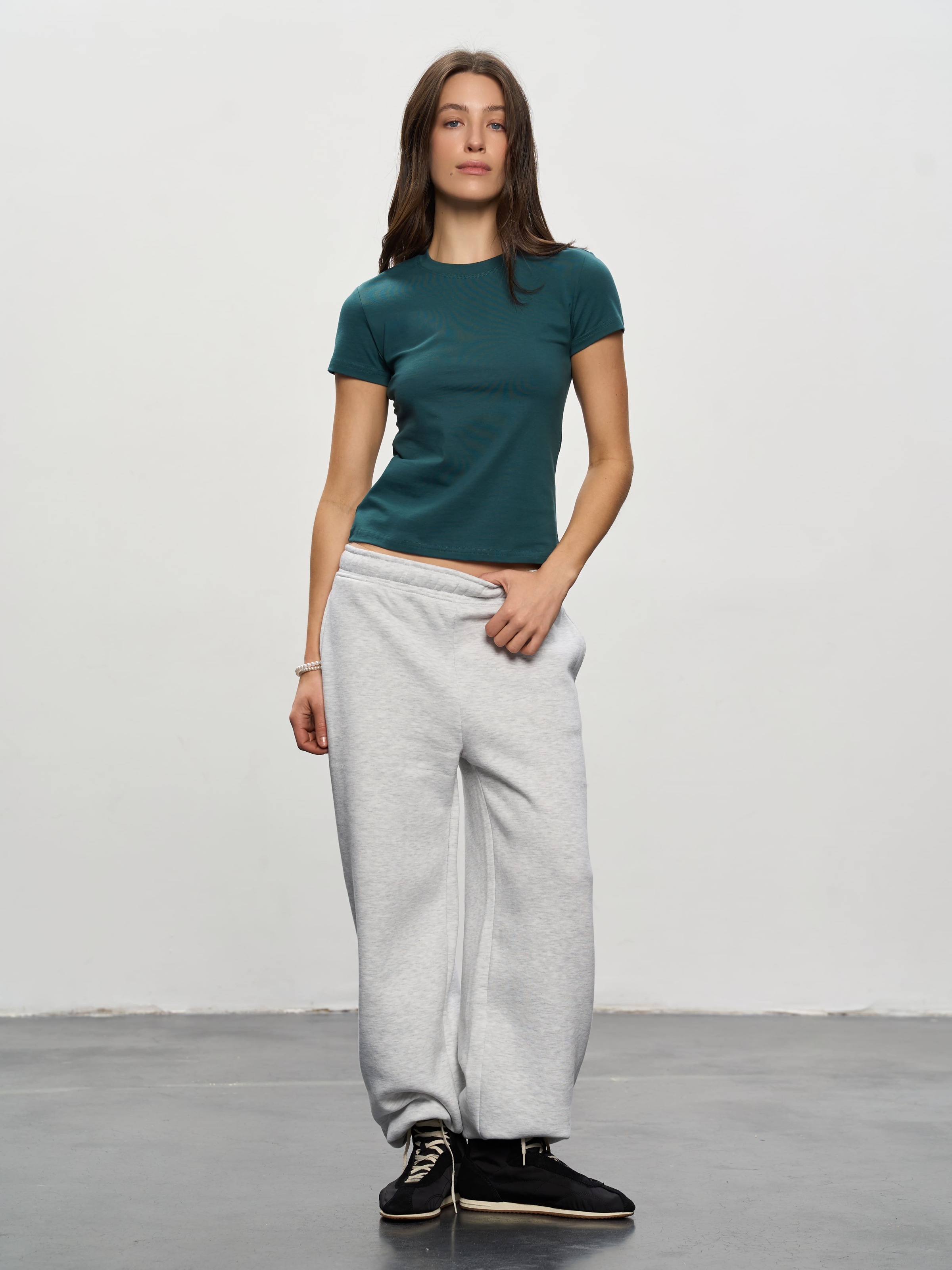 Футболка хлопковая женская Roza 240239 2XL сине-зелёная фото 3