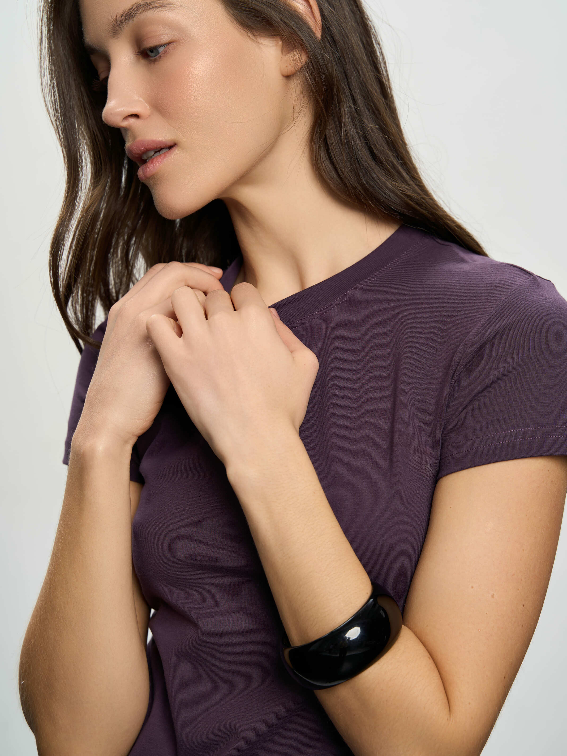 Футболка бавовняна жіноча Roza 240239 XS фіолетовафото4