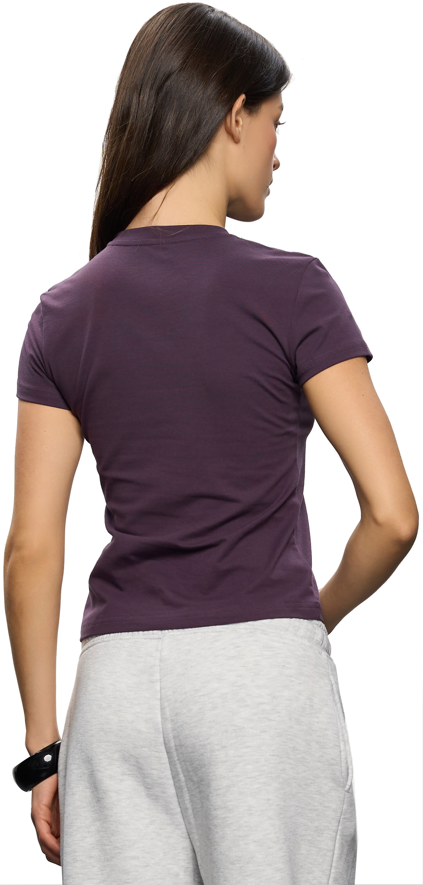 Футболка хлопковая женская Roza 240239 M фиолетовая фото 2