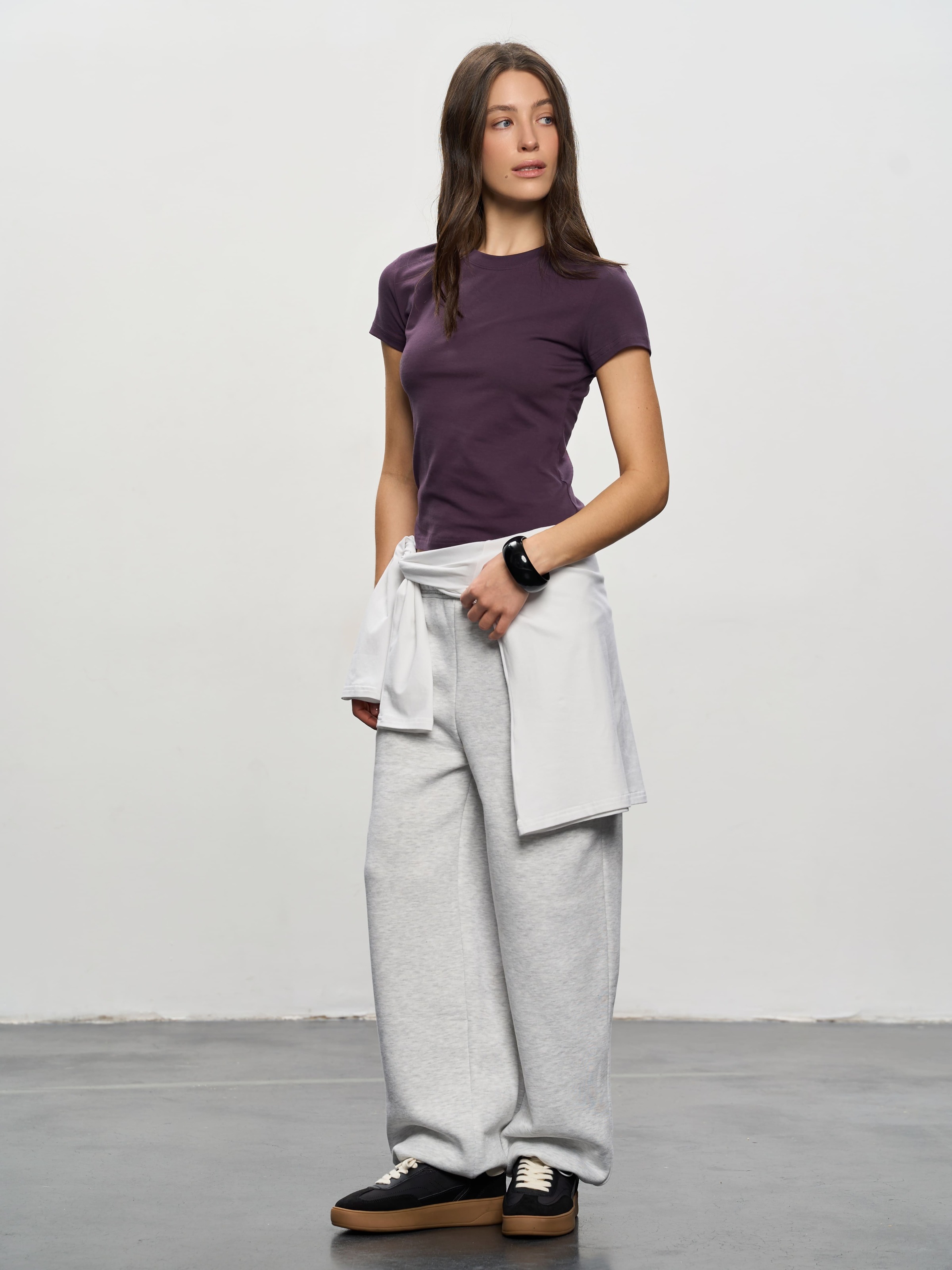 Футболка хлопковая женская Roza 240239 M фиолетовая фото 3