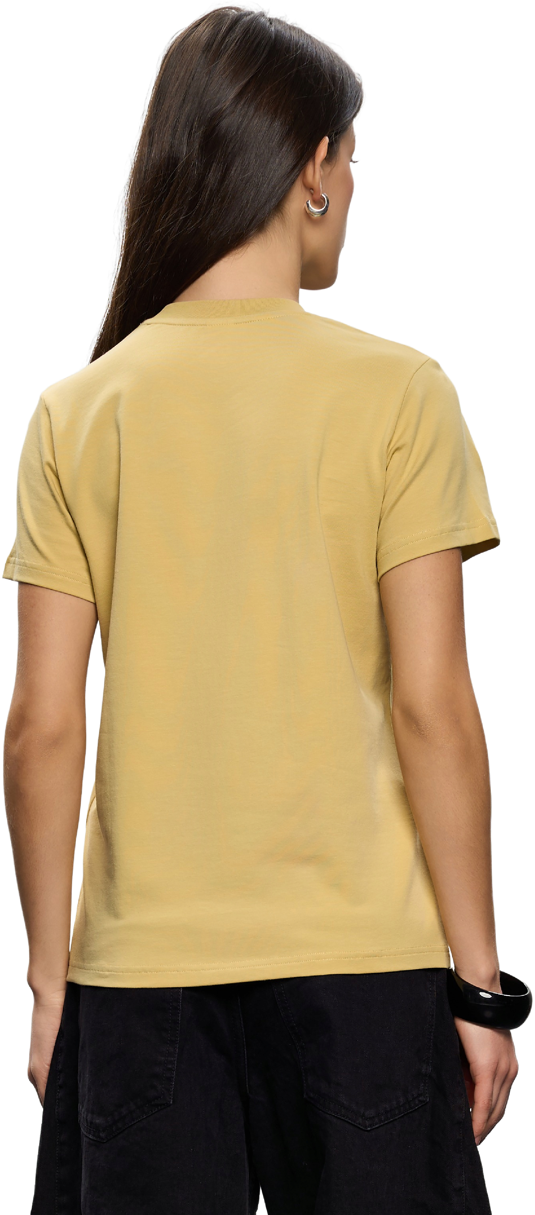 Футболка хлопковая женская Roza 231103 L бежевая фото 2