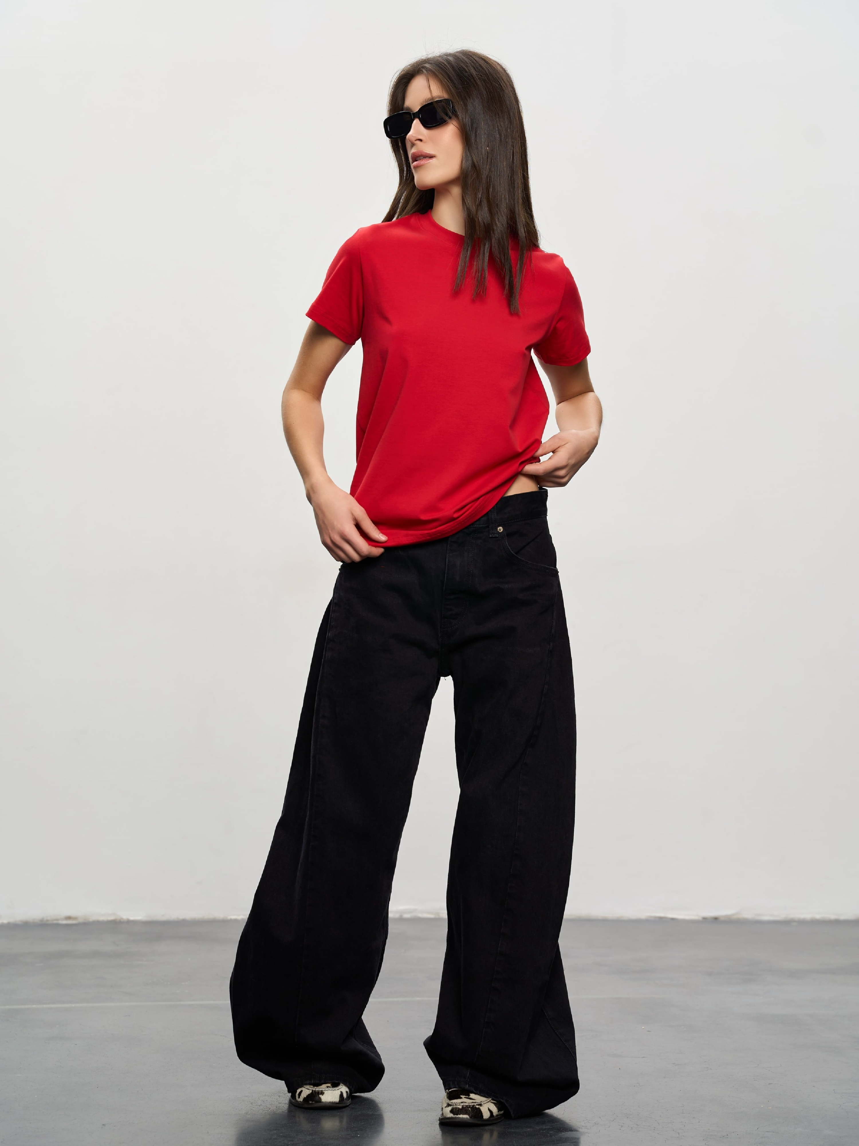 Футболка хлопковая женская Roza 231103 2XL красная фото 4