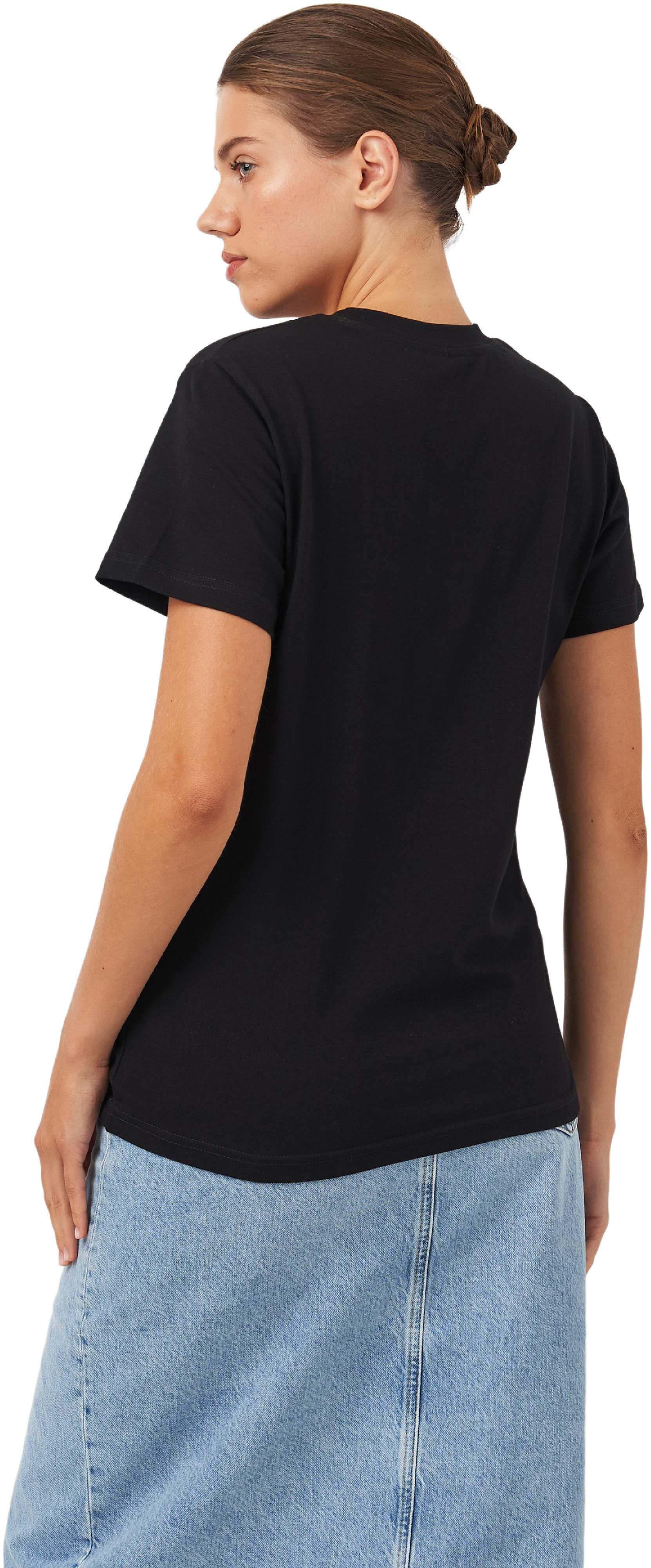 Футболка хлопковая женская Roza 231103 XS черная фото 2