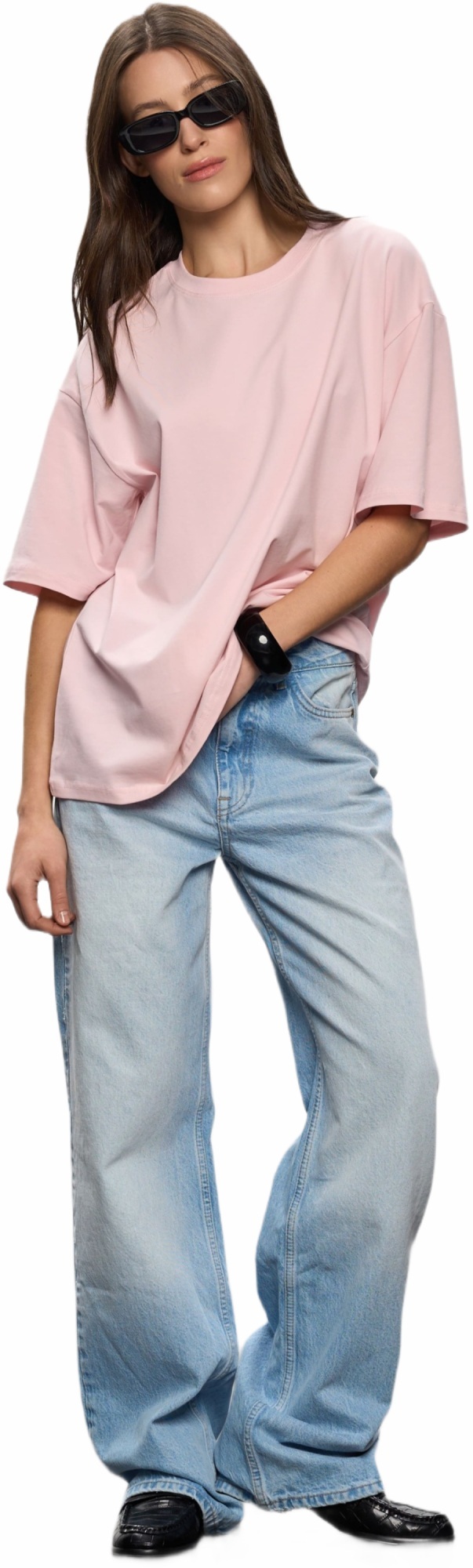 Футболка хлопковая женская Roza 231105 S пудровая фото 4