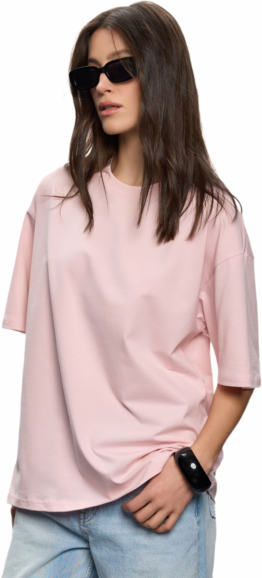 Футболка хлопковая женская Roza 231105 L пудровая фото 3