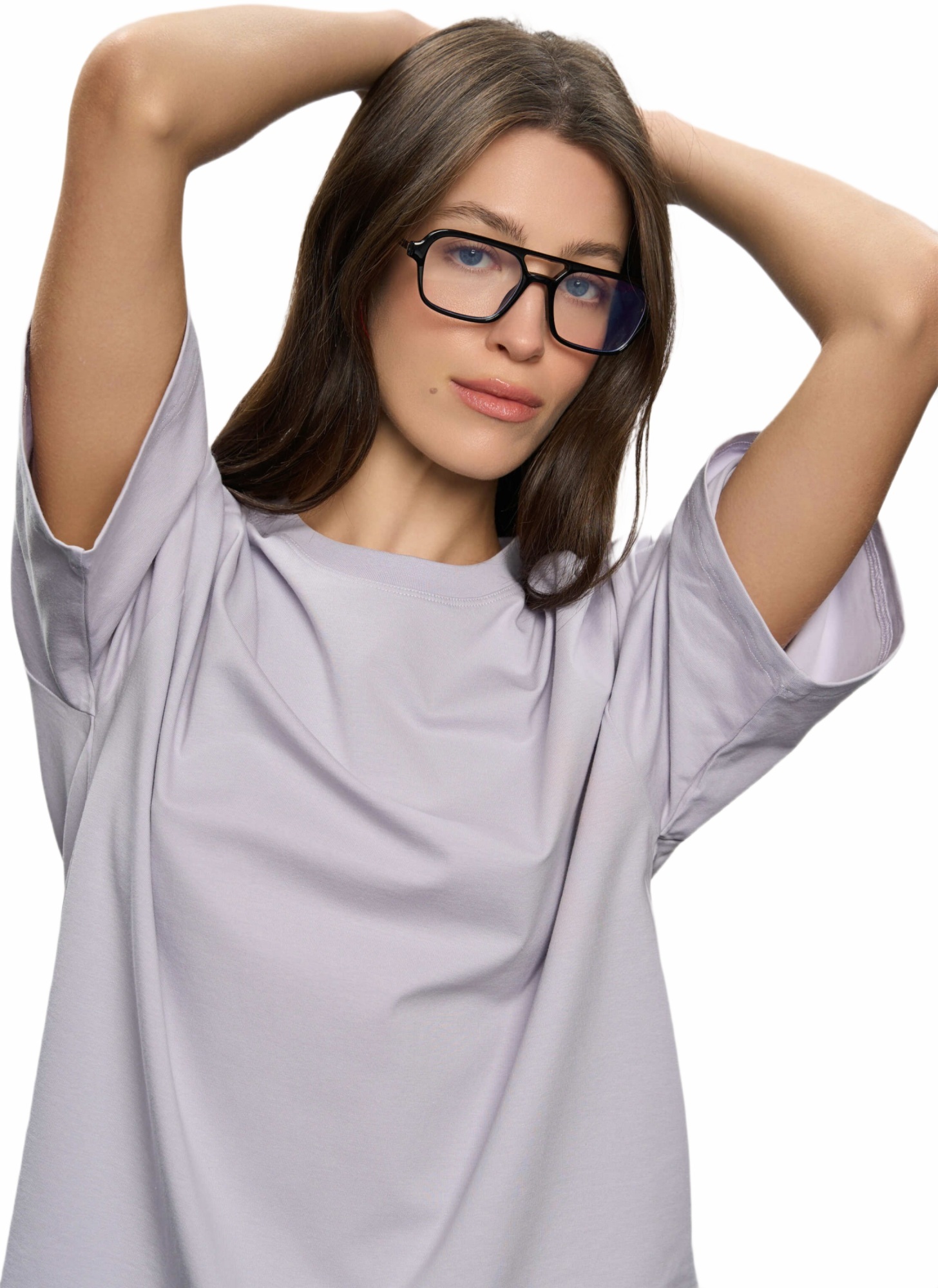 Футболка хлопковая женская Roza 231105 XS светло-серая фото 4