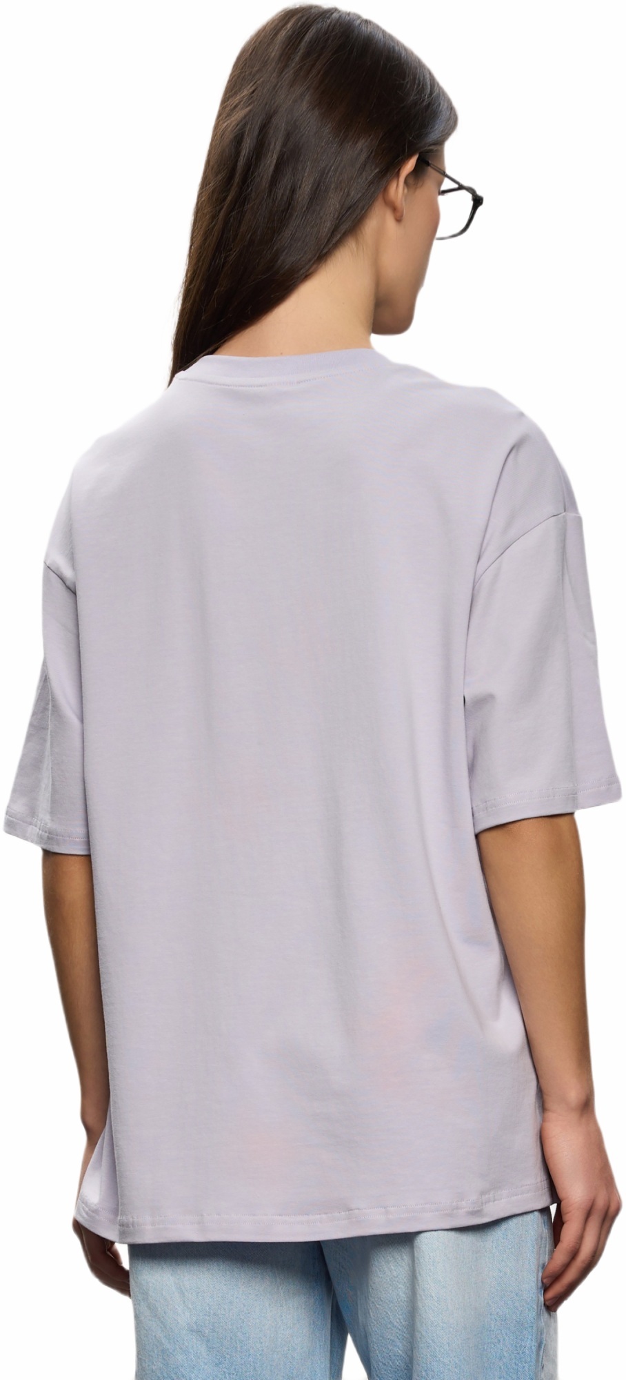 Футболка хлопковая женская Roza 231105 XS светло-серая фото 2