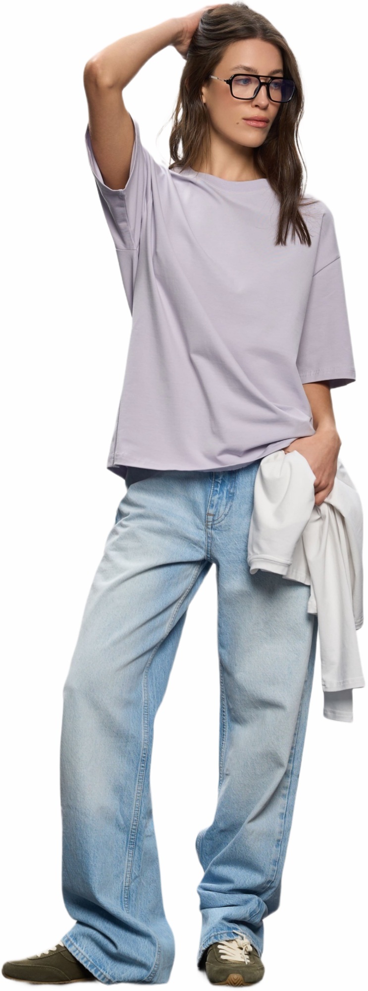 Футболка хлопковая женская Roza 231105 S светло-серая фото 3