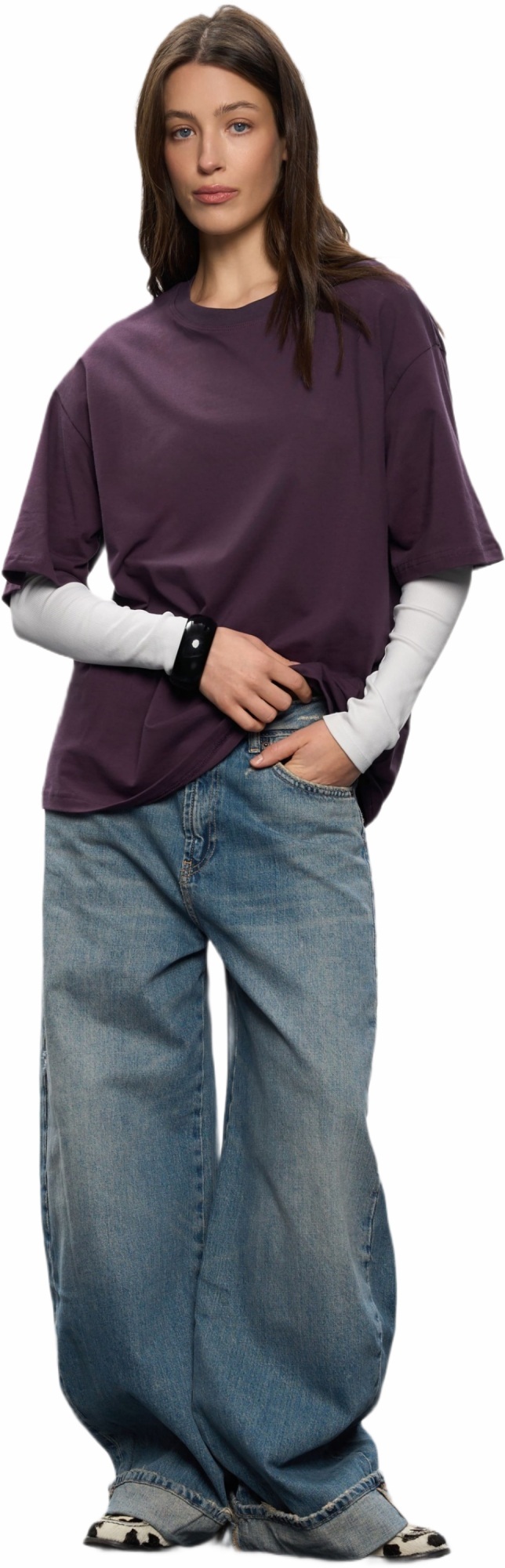 Футболка бавовняна жіноча Roza 231105 XS фіолетовафото4