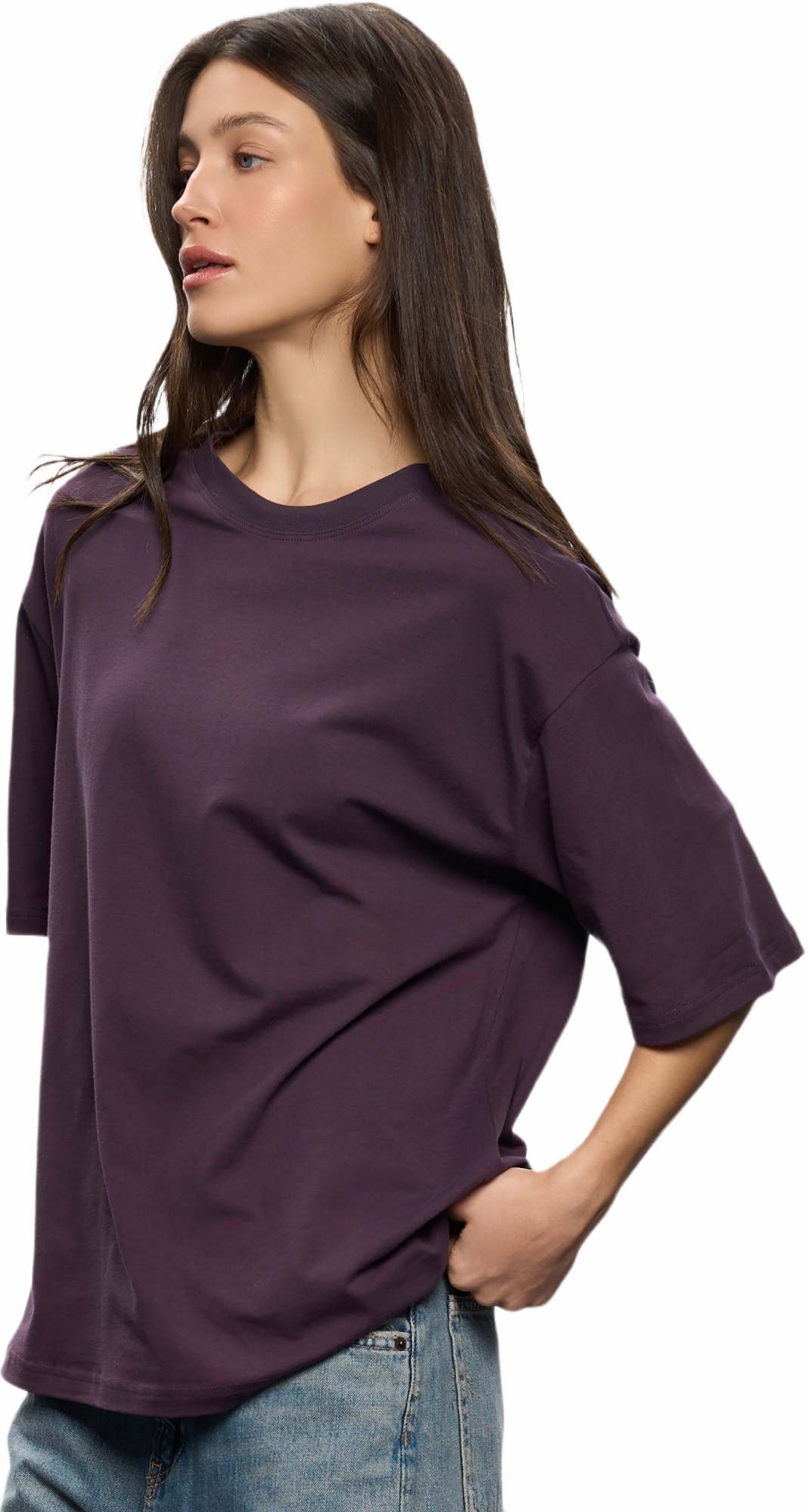 Футболка хлопковая женская Roza 231105 2XL фиолетовая фото 3