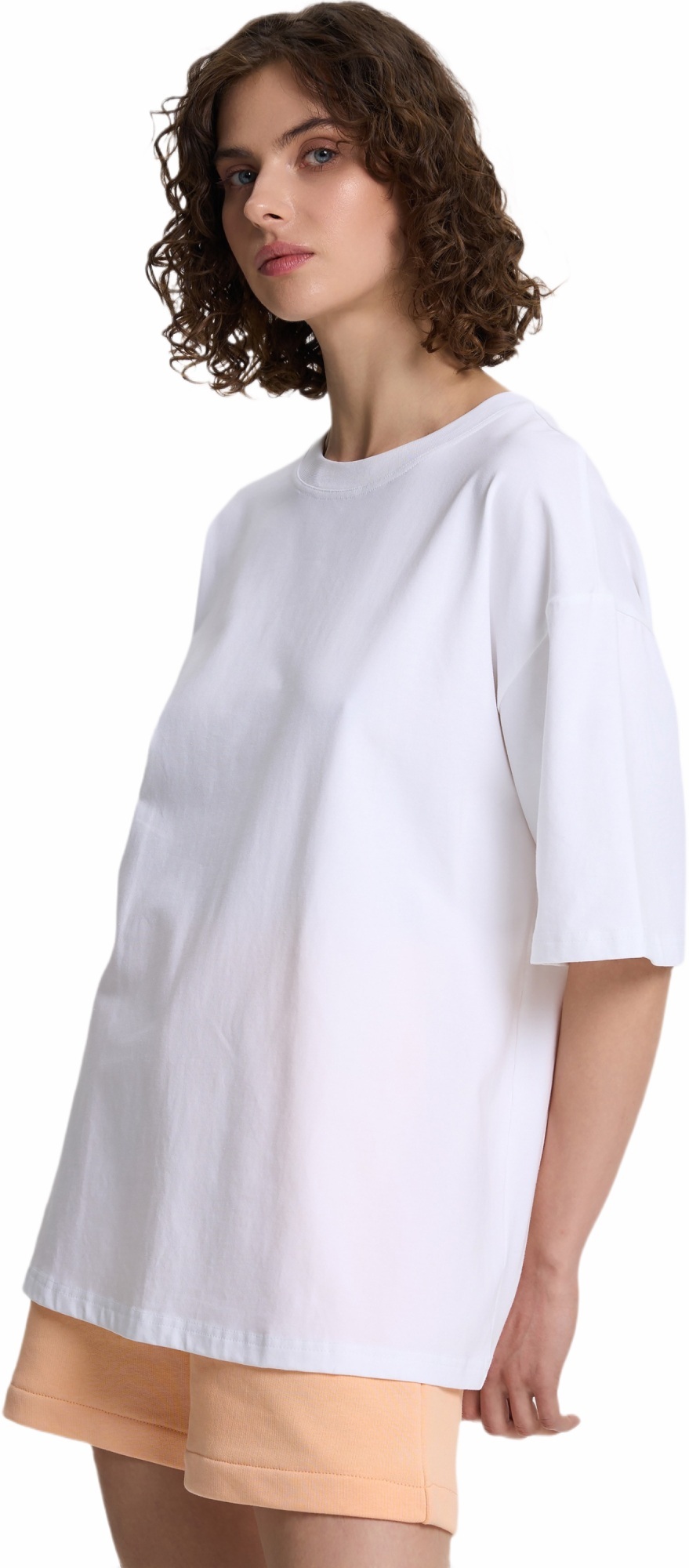 Футболка хлопковая женская Roza 231105 L белая фото 3