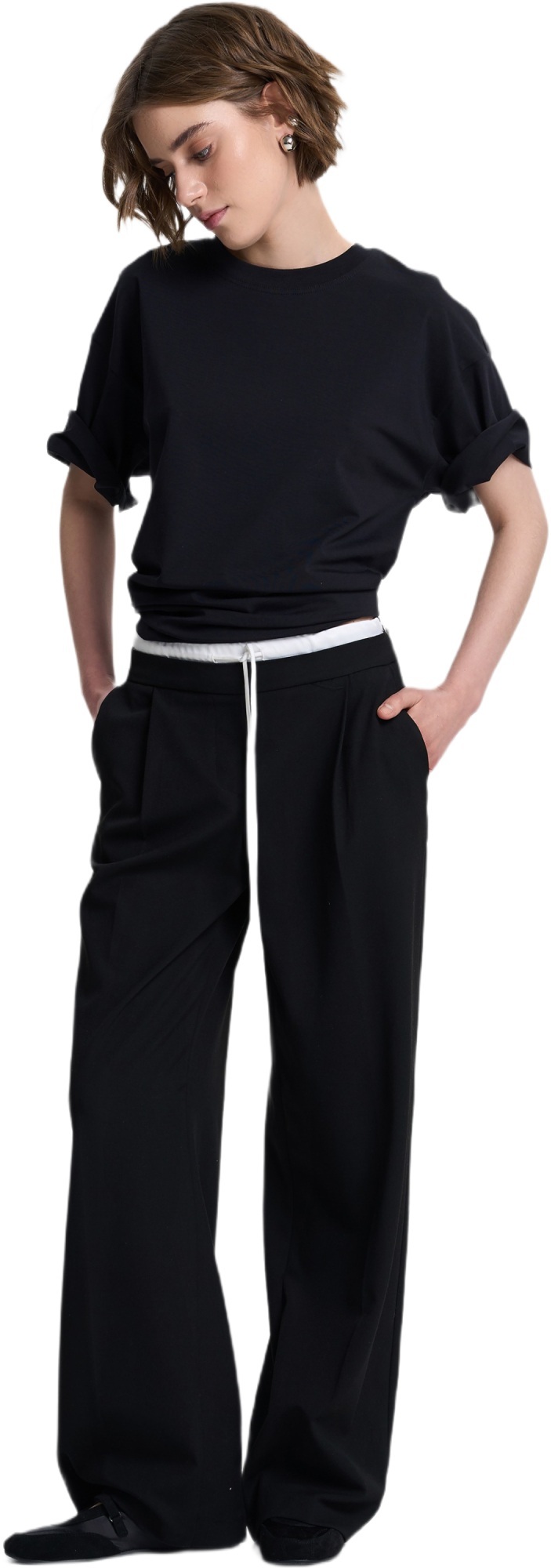 Футболка бавовняна жіноча Roza 231105 XL чорнафото3