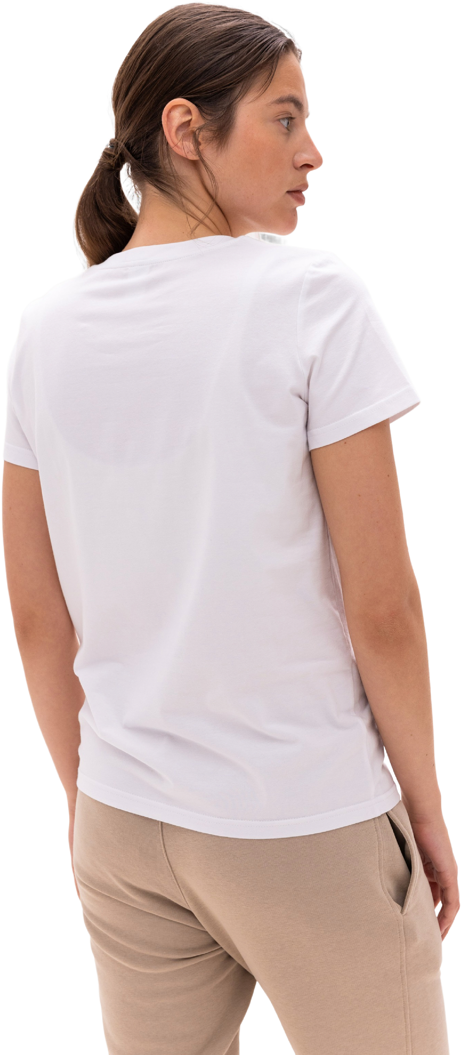 Футболка хлопковая женская Roza 231108 XS белая фото 2