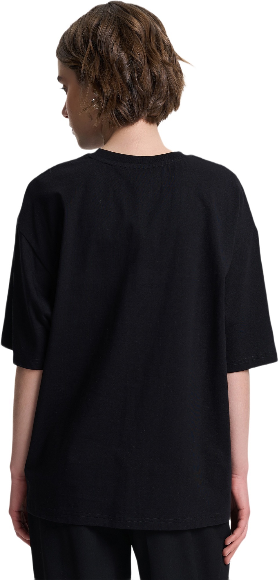 Футболка хлопковая женская Roza 240605 XL черная фото 2