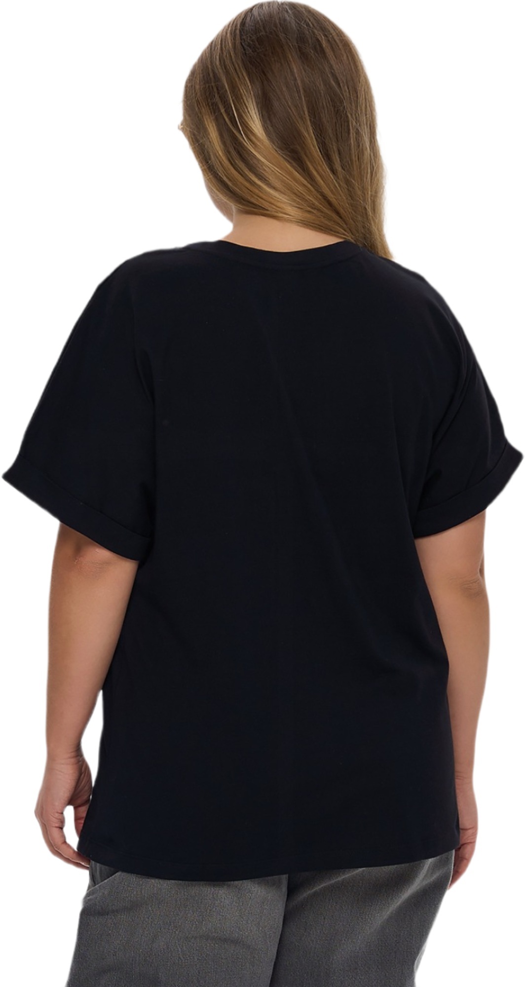 Футболка бавовняна жіноча Roza 230938 3XL чорнафото2
