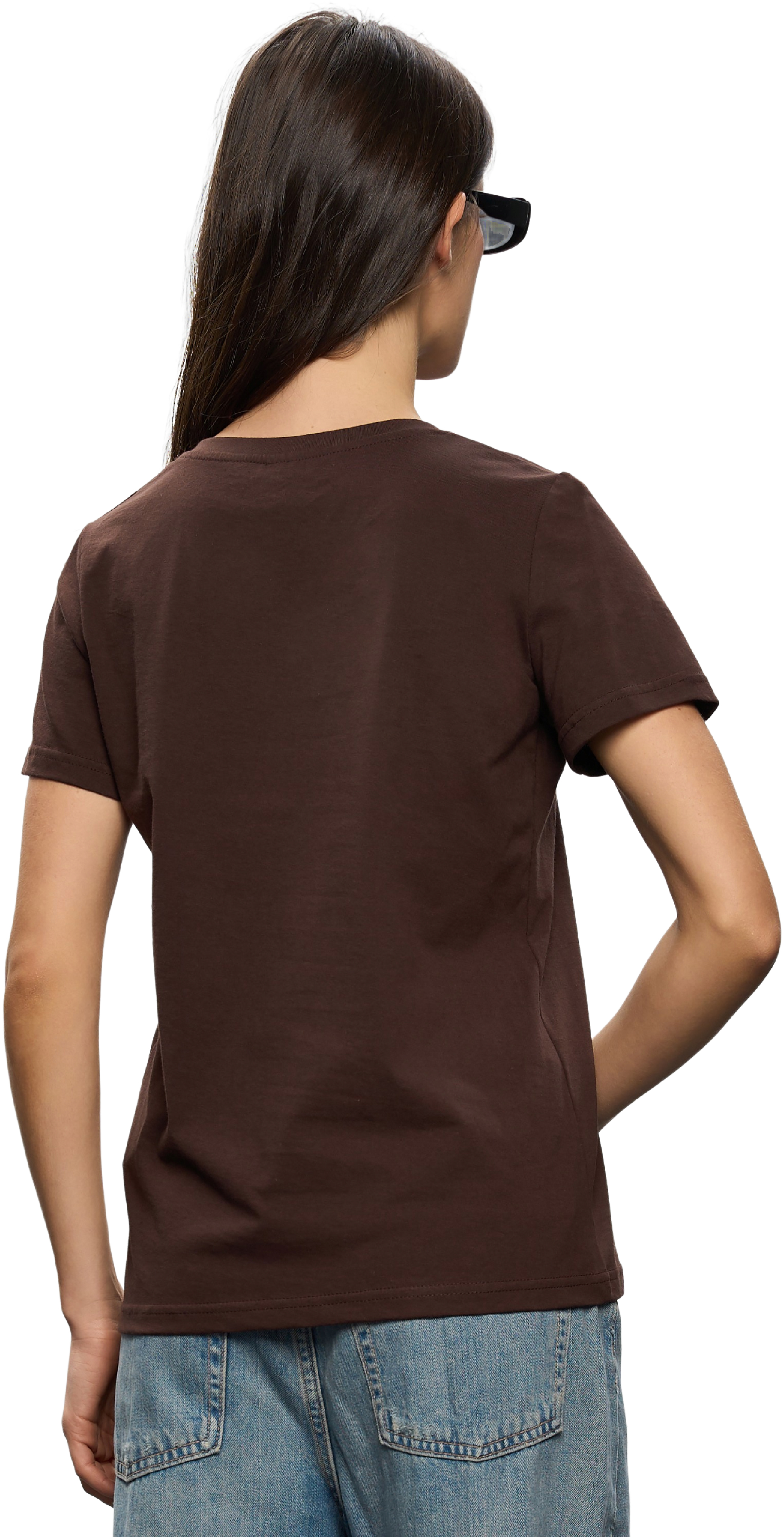 Футболка бавовняна жіноча Roza 231108 S шоколаднафото2