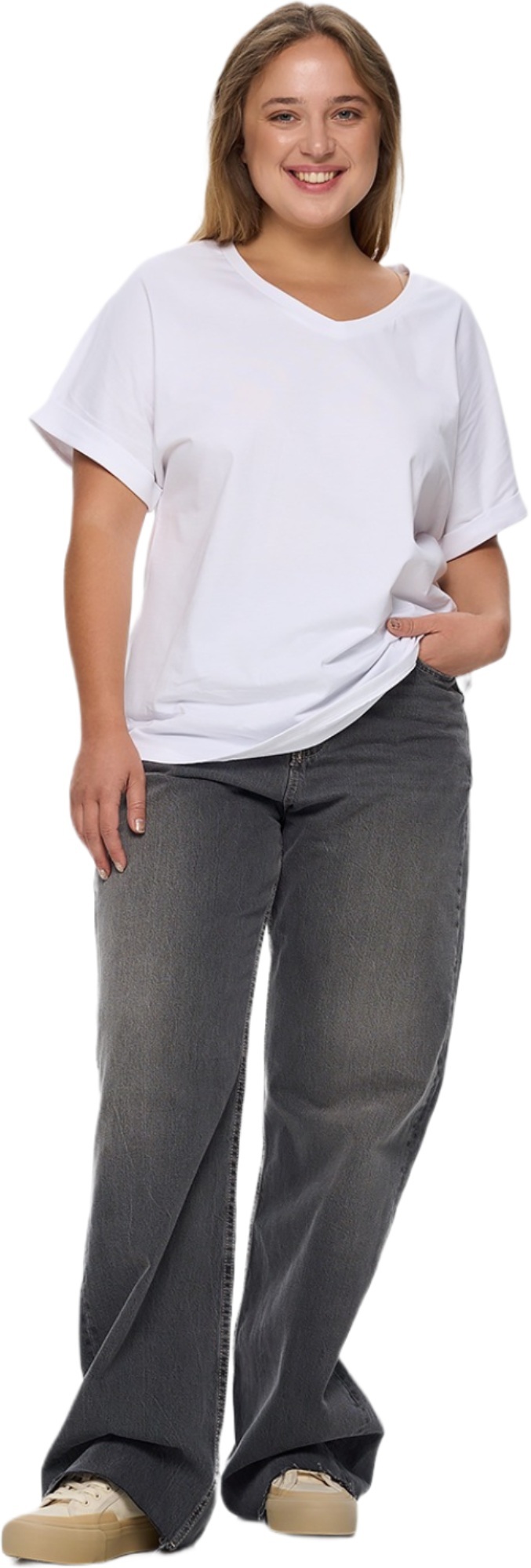 Футболка хлопковая женская Roza 230938 3XL белая фото 3