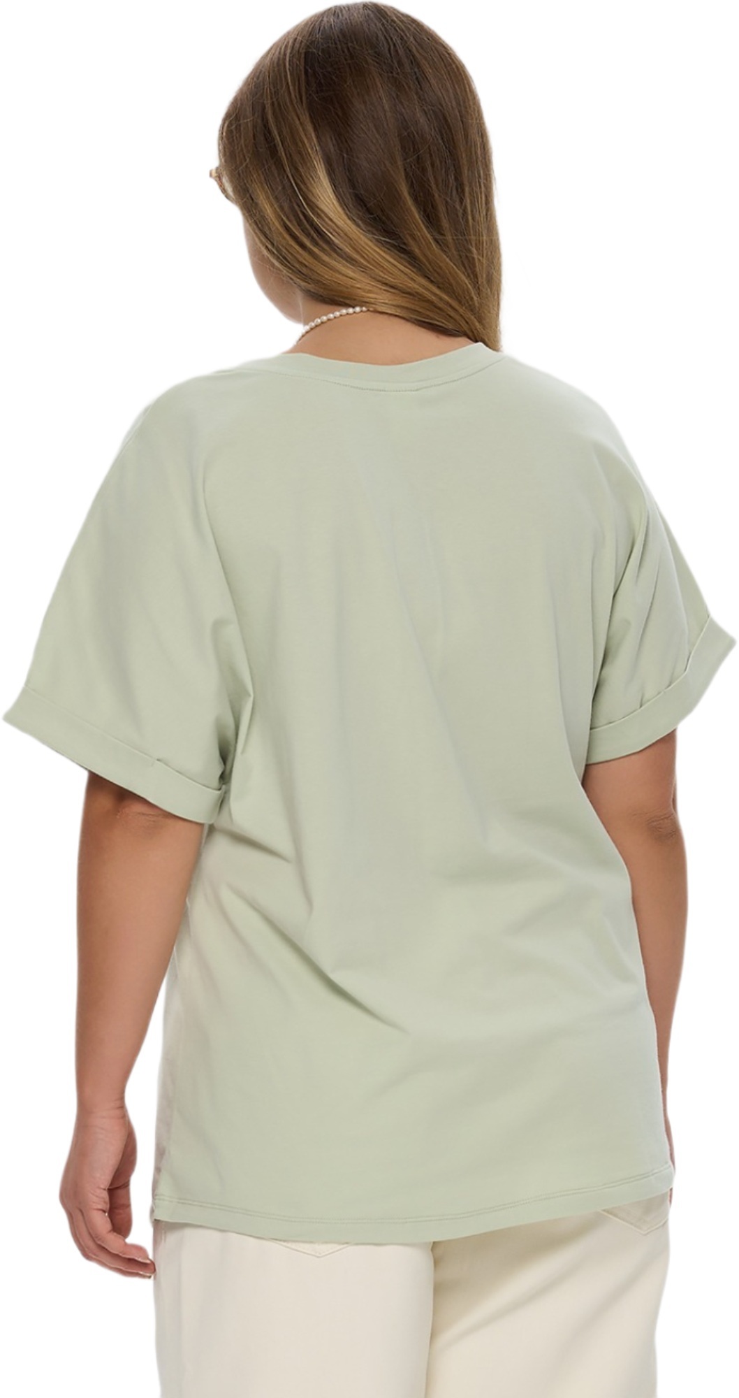 Футболка хлопковая женская Roza 230938 5XL светло-зеленая фото 2