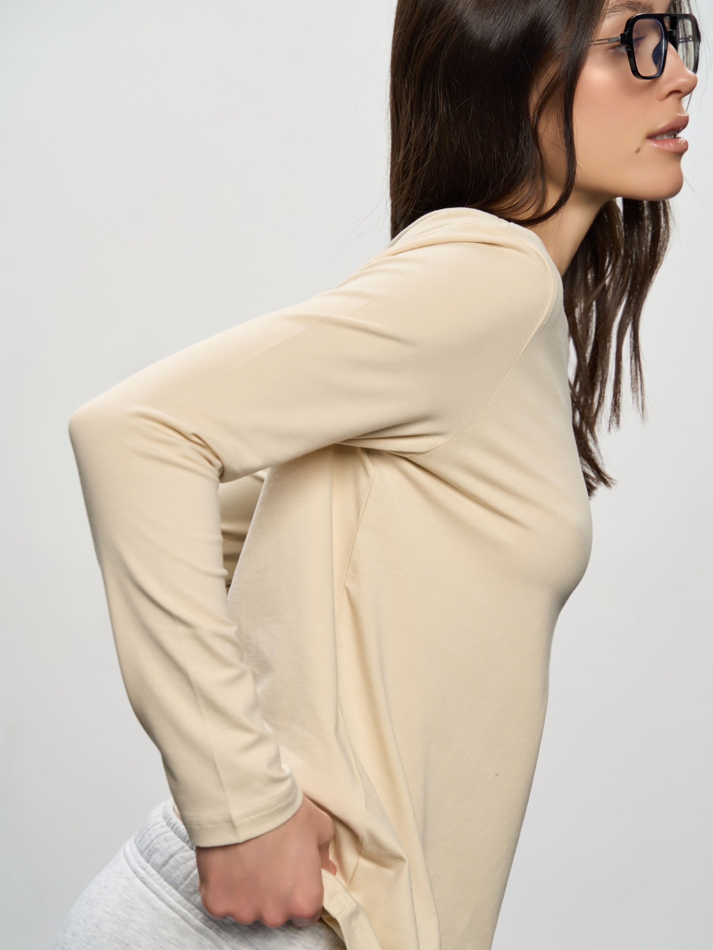 Лонгслив жіночий Roza 231109 2XL пісочнийфото4