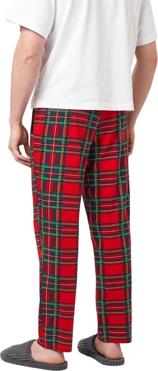 Штани домашні чоловічі Roza 250907 XL червоні у клітинкуфото