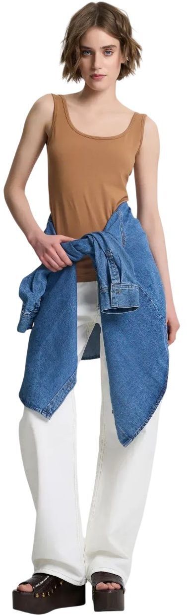 Майка женская Roza 200126 XS светло-коричневая фото 3