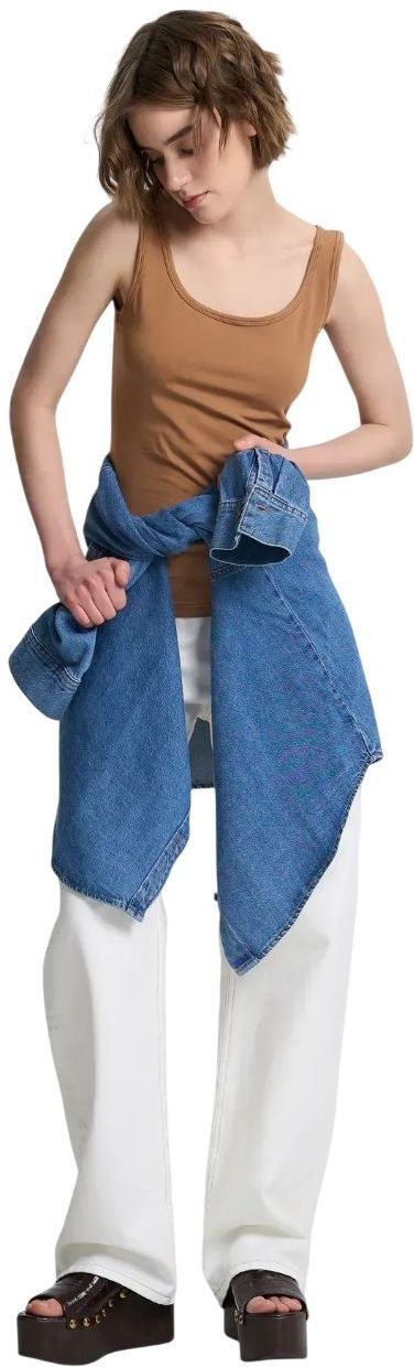 Майка женская Roza 200126 S светло-коричневая фото 4