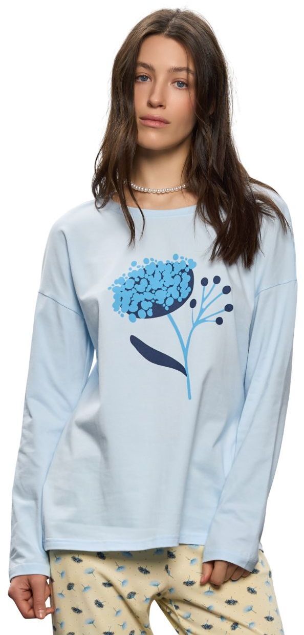 Піжама жіноча Roza 250914 XL світло-блакитна/жовта в кульбабифото