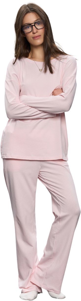 Піжама жіноча Roza 250911 L рожева в горошокфото