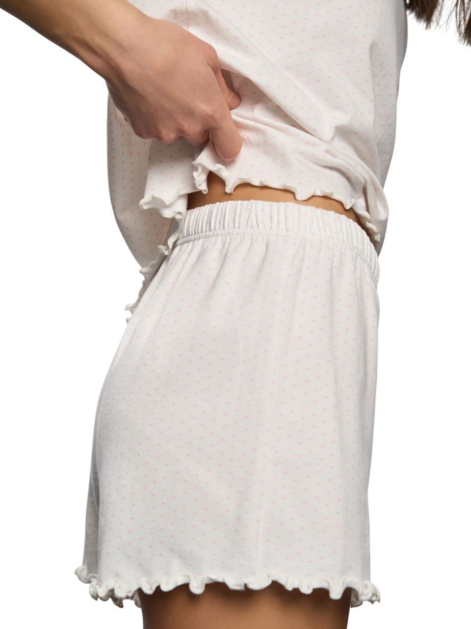 Піжама жіноча Roza 251001 2XL молочна з середечкамифото