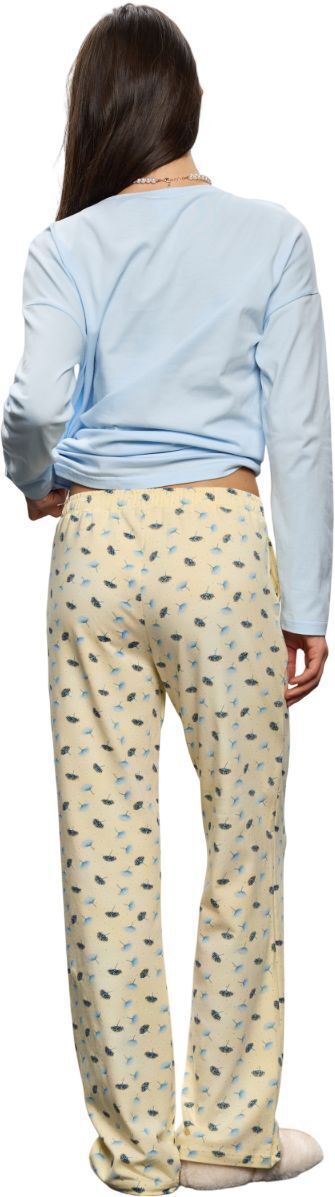 Піжама жіноча Roza 250914 L світло-блакитна/жовта в кульбабифото
