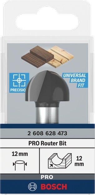 Фреза галтельна Bosch Professional Std S8 R12 D24 L15.9 (2.608.628.473) фото3