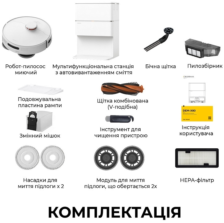 Робот-пылесос Deerma X80 (DEM-X80) фото 11