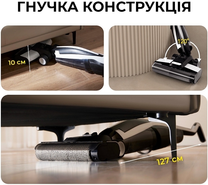 Аккумуляторный моющий пылесос Deerma VX100 (DEM-VX100) фото 10