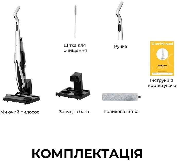 Аккумуляторный моющий пылесос Deerma VX100 (DEM-VX100) фото 12