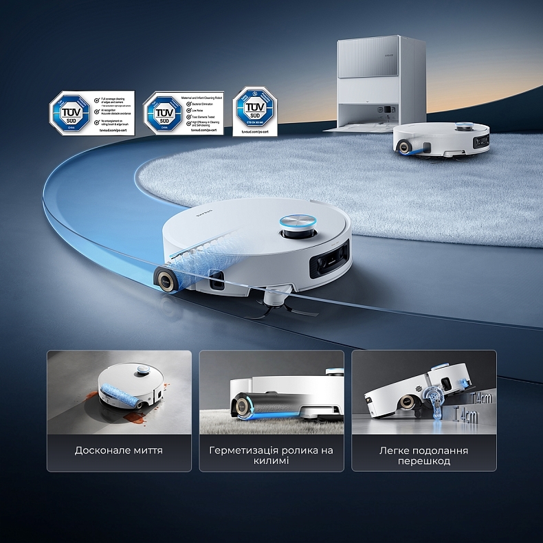 Робот-пилосос Dreame Aqua 10 Ultra Roller Complete Black (RLH71DE-1-BL)фото13