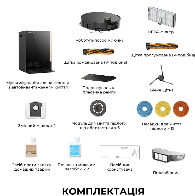 Робот-пылесос MOVA MOBIUS 60 Black-EUA (RLV83LE) фото 18