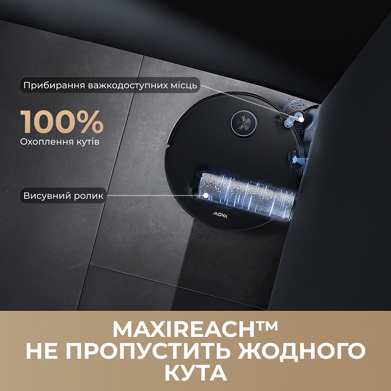 Робот-пылесос Mova Z60 Ultra Roller Complete Black-EUA (RLZ83CE-1) фото 5