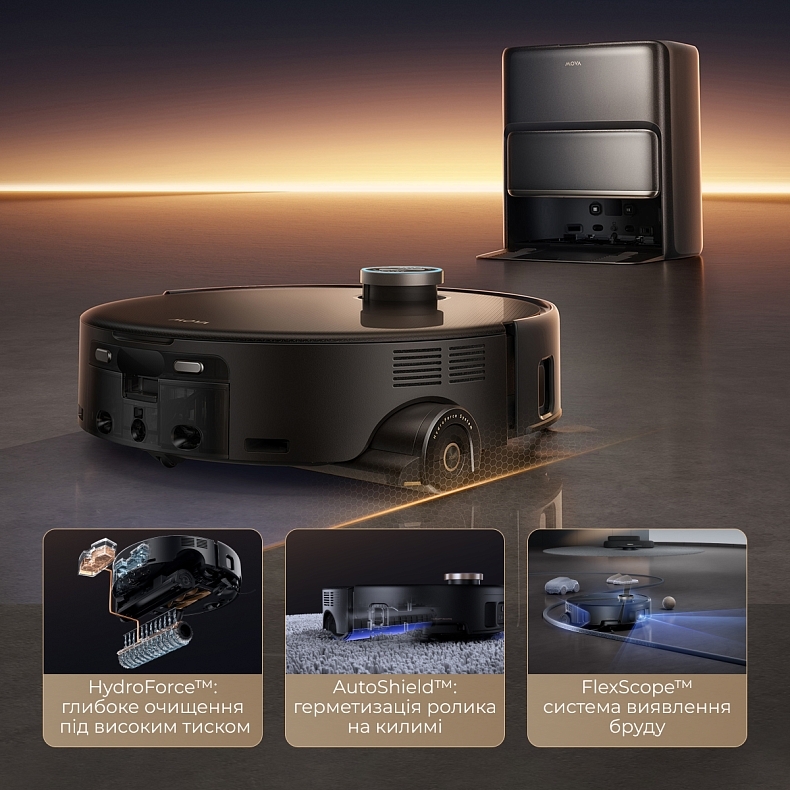 Робот-пылесос Mova Z60 Ultra Roller Complete Black-EUA (RLZ83CE-1) фото 8