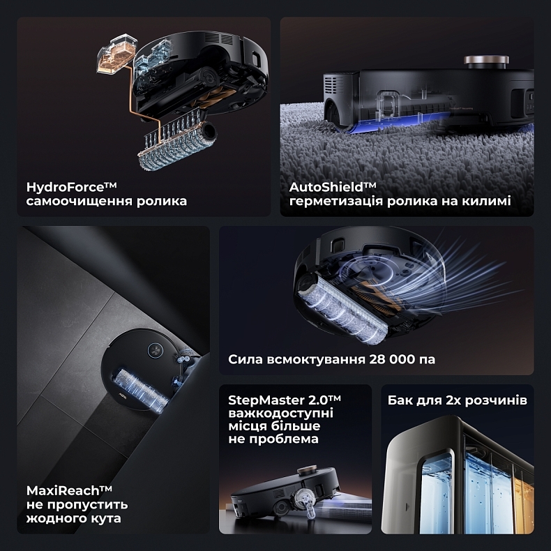 Робот-пылесос Mova Z60 Ultra Roller Complete Black-EUA (RLZ83CE-1) фото 9