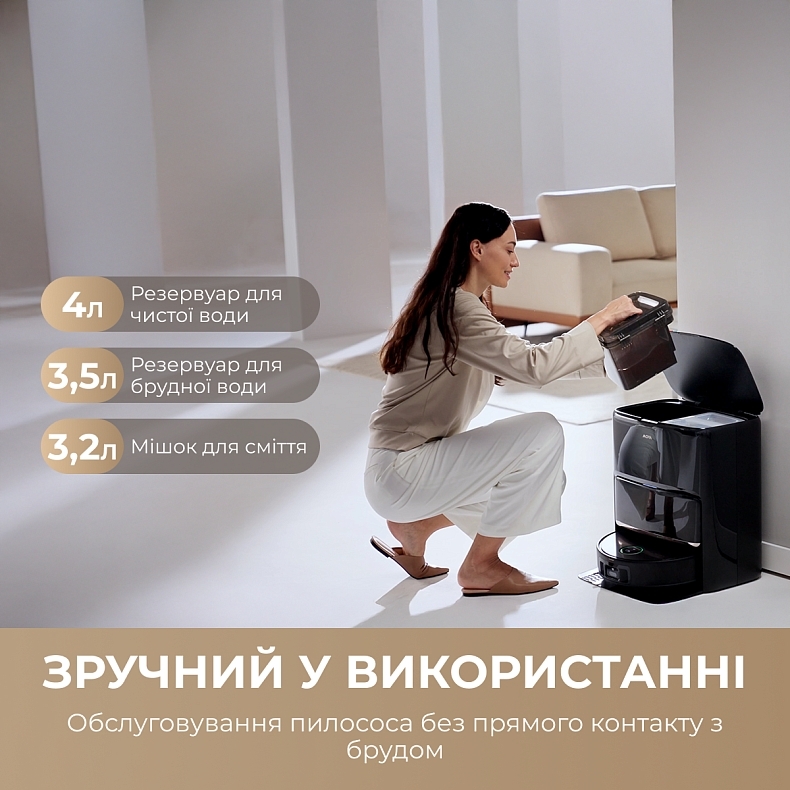 Робот-пылесос Mova Z60 Ultra Roller Complete Black-EUA (RLZ83CE-1) фото 13