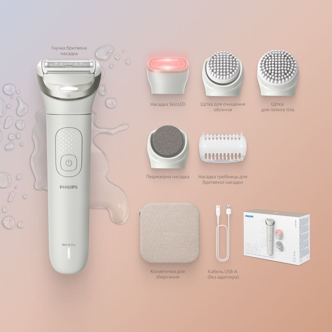 Бьюти-набор по уходу за телом и лицом Philips серии 9900 BRE748/00 фото 