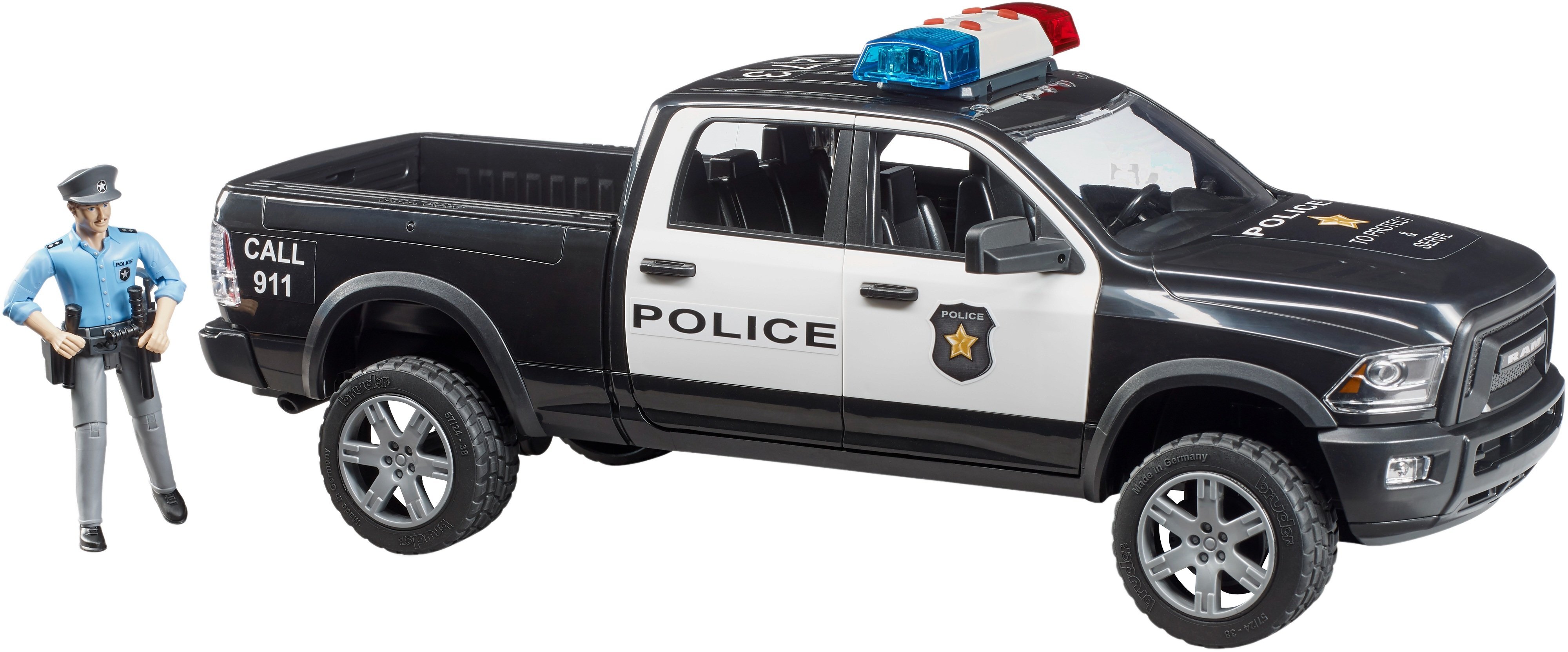 Полицейский автомобиль Bruder RAM 2500 с фигуркой полицейского (2505) фото 
