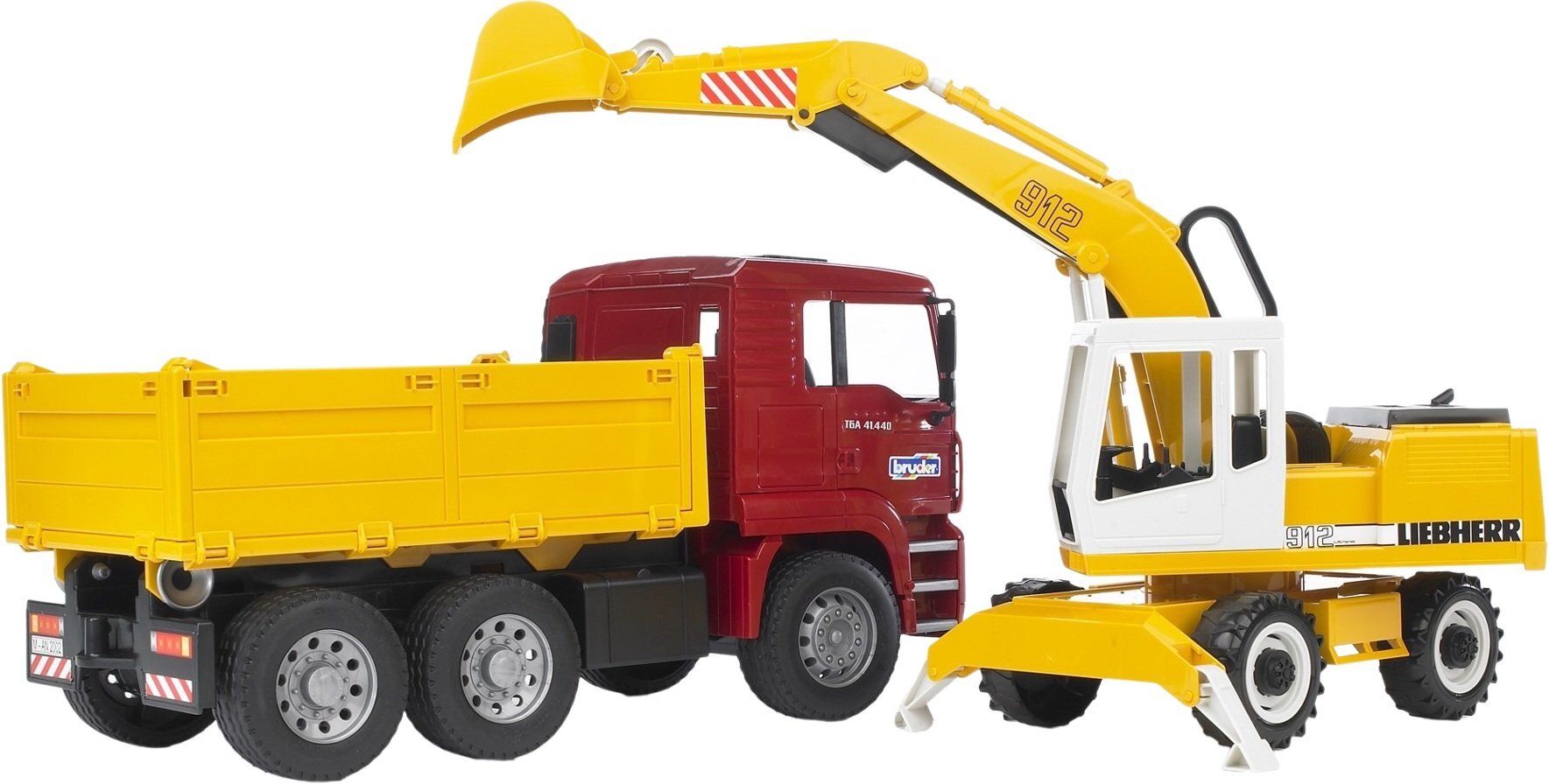 Грузовик Bruder МАN TGA и экскаватор Liebherr (2751) фото 