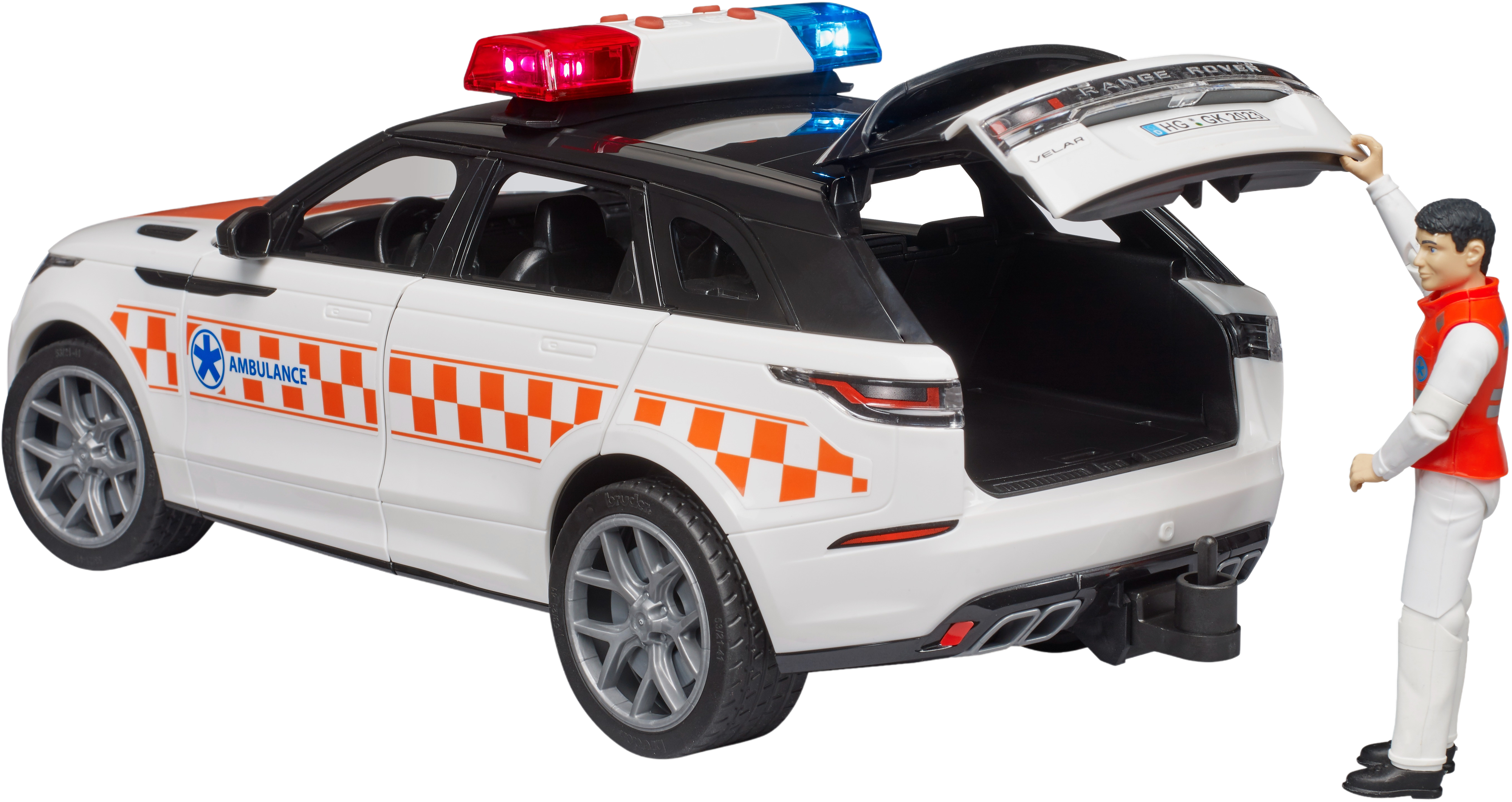 Автомобіль швидкої допомоги Bruder Range Rover Velar з фігуркою (2885)фото6