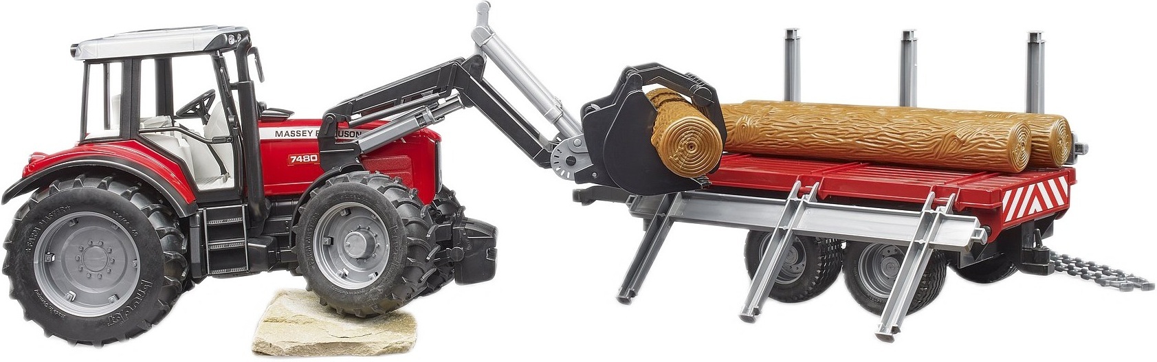 Трактор Bruder Massey Ferguson с прицепом (2046) фото 